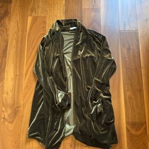 EUC Gentle Fawn drapey velvet cardigan